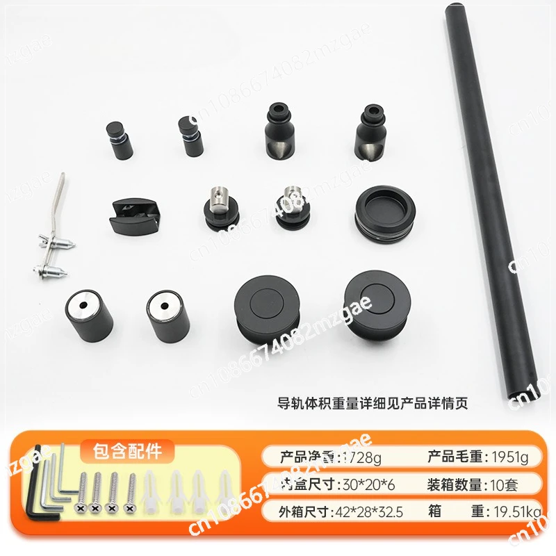 ملحقات غرفة الاستحمام Daquan مجموعة بكرة باب منزلق من الزجاج من سبائك الزنك من الفولاذ المقاوم للصدأ ملحقات غرفة الاستحمام بدون إطار #2