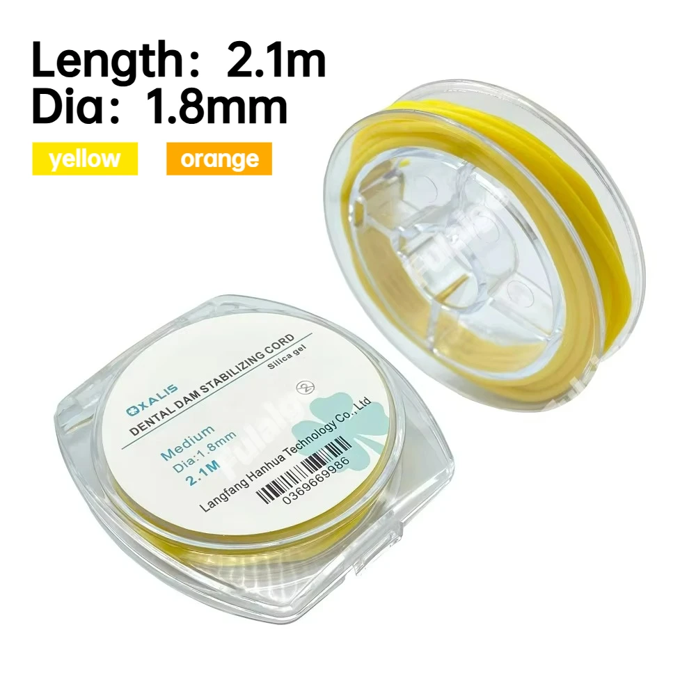Dental Rubber Dam Stabilizing Cord 2.1m  Dia 1.8mm Medium Wedges Clamps Oral Barries Sheets Dental Treatment Materials