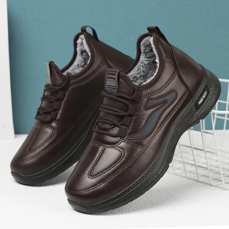 

Мужские ботильоны, популярные осенние и зимние ботинки, теплые зимние ботинки, короткие ботинки унисекс, повседневная обувь из искусственной кожи