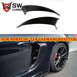 Carbon Fiber Side Air Intake Trim Door Air Vent Cover Trim for Porsche 718 Boxster Cayman Carbon Fiber Fender Skirt Splitter