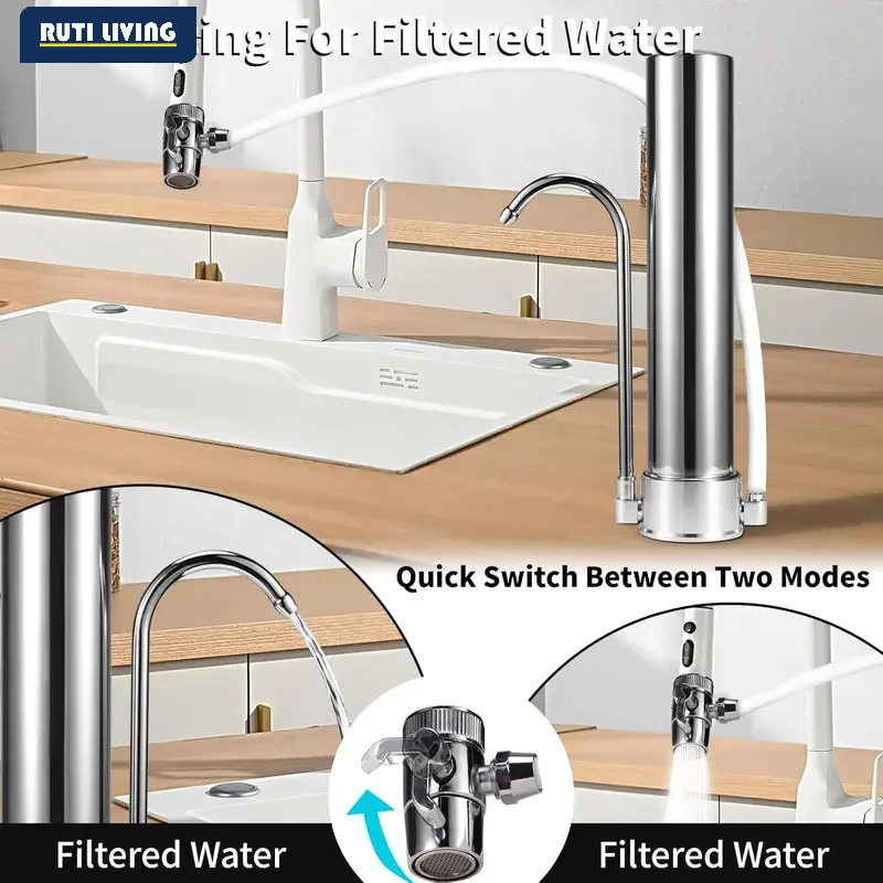 Kitchen Under Sink Drinking Water Filter Purifier With Faucet Reduces Bacteria, Metal,Lead, Chlorine and Odor