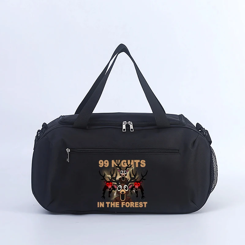 숲속의 99 밤 여행 가방 대용량 휴대용 여행 가방 패션 만화 애니메이션 인쇄 어깨 가방 생일 선물