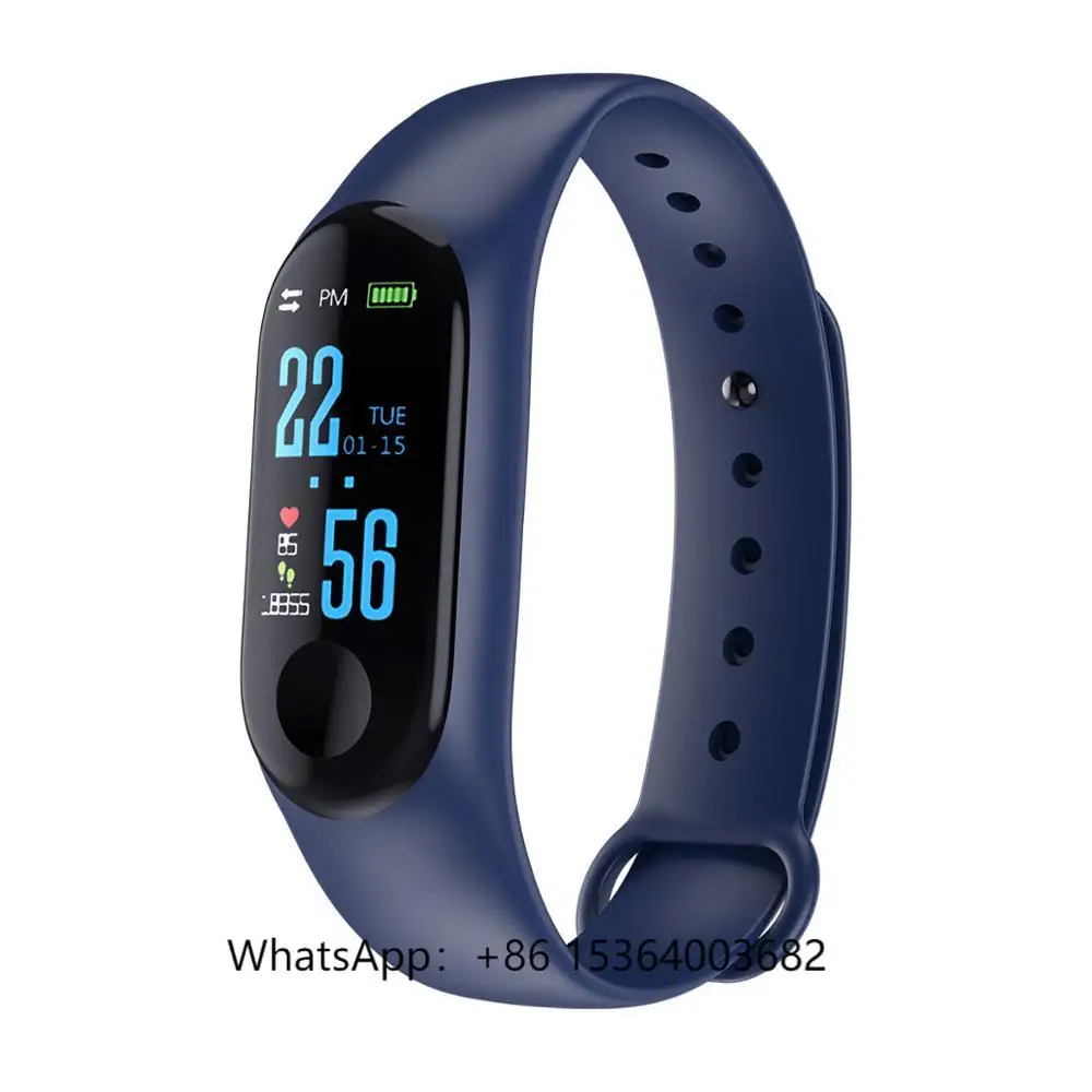 

TJXL-0.96 Color Screen M3 Smart Band with Heart Rate BP Ip67 Waterproof Smart tracker Soft Strap SMS/qq/call Remind M3 Smart Bra