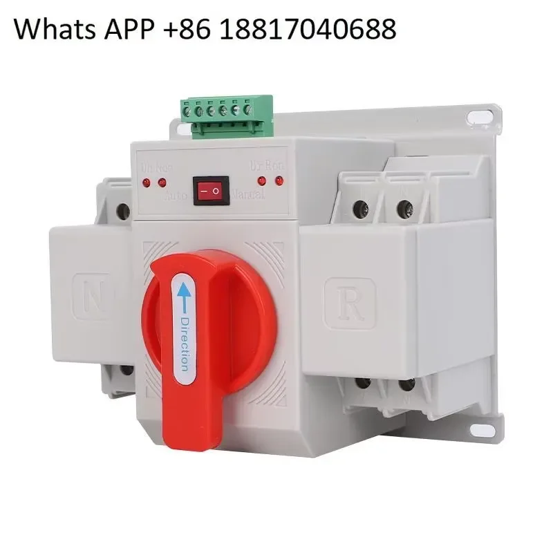 1PC for Dual Power Supply Automatic Transfer Switch 220V 63A Photovoltaic Inverter 125A 100A Micro Break Three Phase Two Way