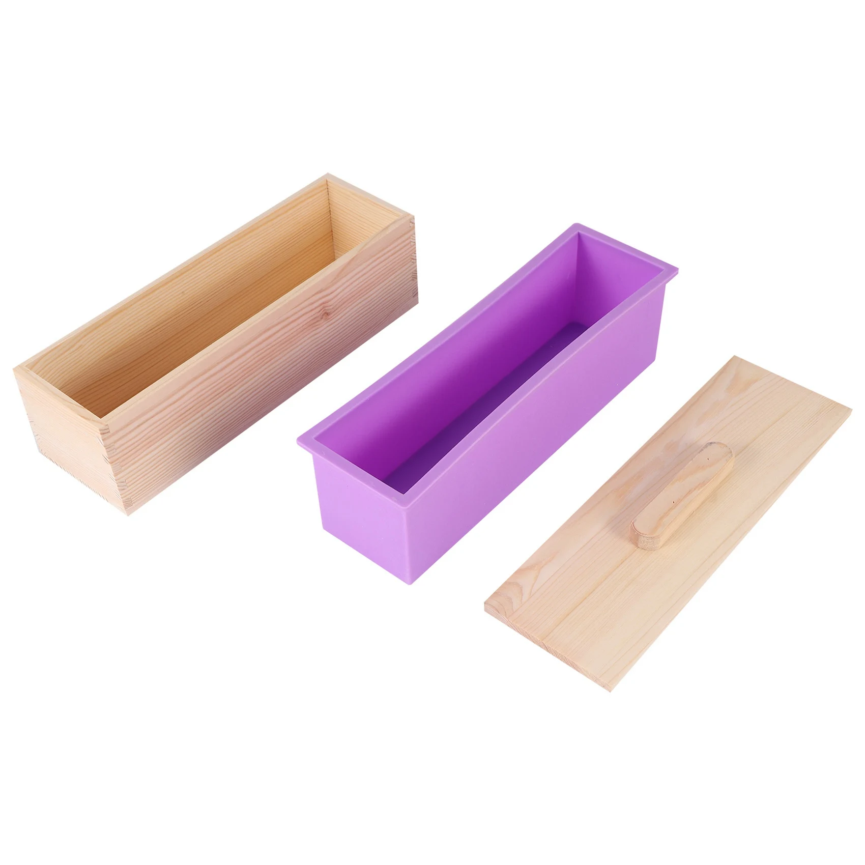 Rectangular Wooden Soap Mold With Silicone Liner Cover Loaf Soap Mold Tool Diy Soap Candle Mold 1200g Mold Making Tool