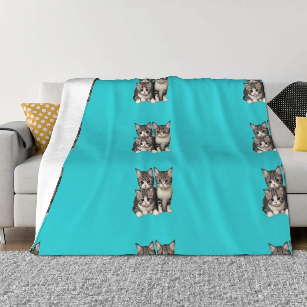 

kittens Throw Blanket Sleeping Bag Summer Beddings Comforter Soft Big Blankets