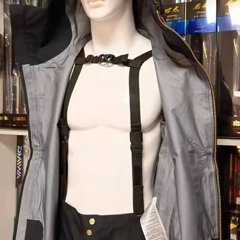 2025 جديد الرجال بدلة صيد ربيع الخريف في الهواء الطلق عالية الكثافة مقاوم للماء روك الصيد معطف المطر تنفس ملابس الصيد 1023T