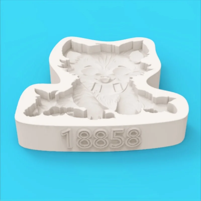 Silicone Mold for Cute Pet-Shaped Cats Wearing Collars, Silicone Mold for Handmade Fondant Chocolate