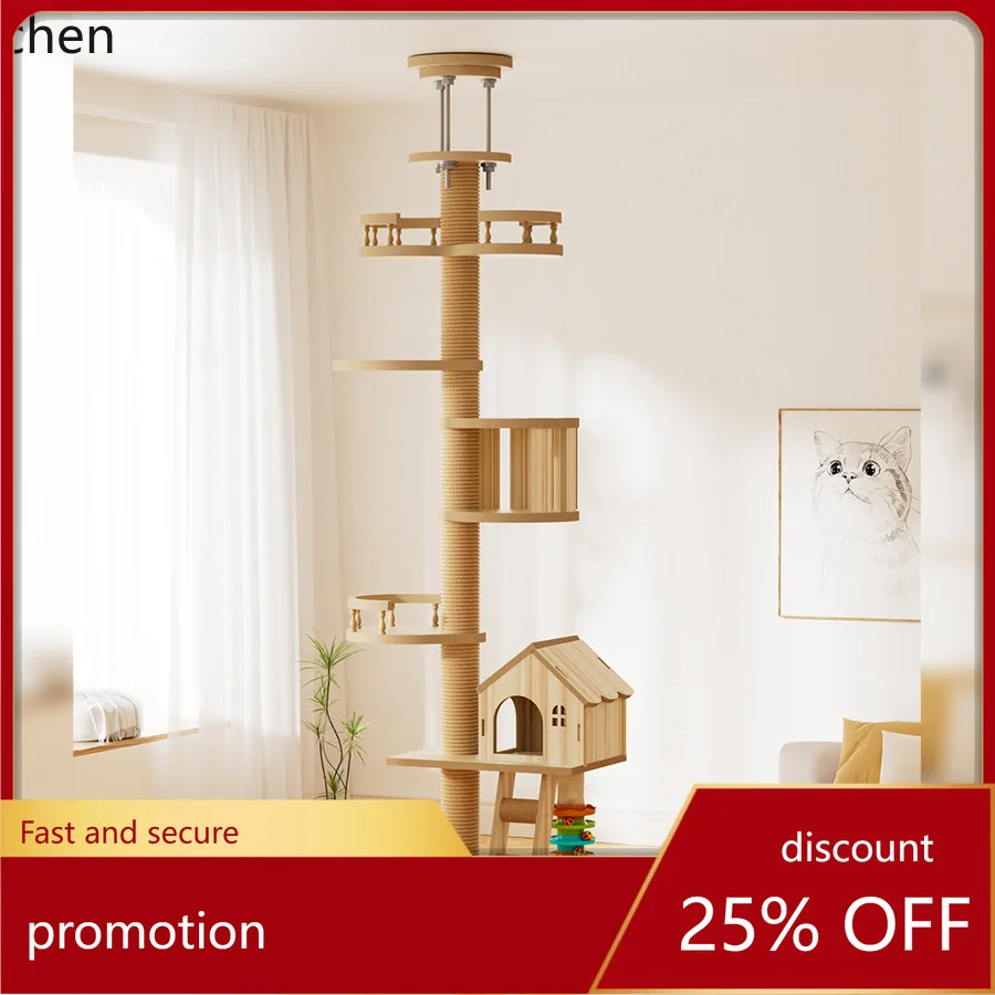 

YFY Climbing Frame House Villa Integrated Home Space-Saving Small Shelf Scratching Board Large Toy