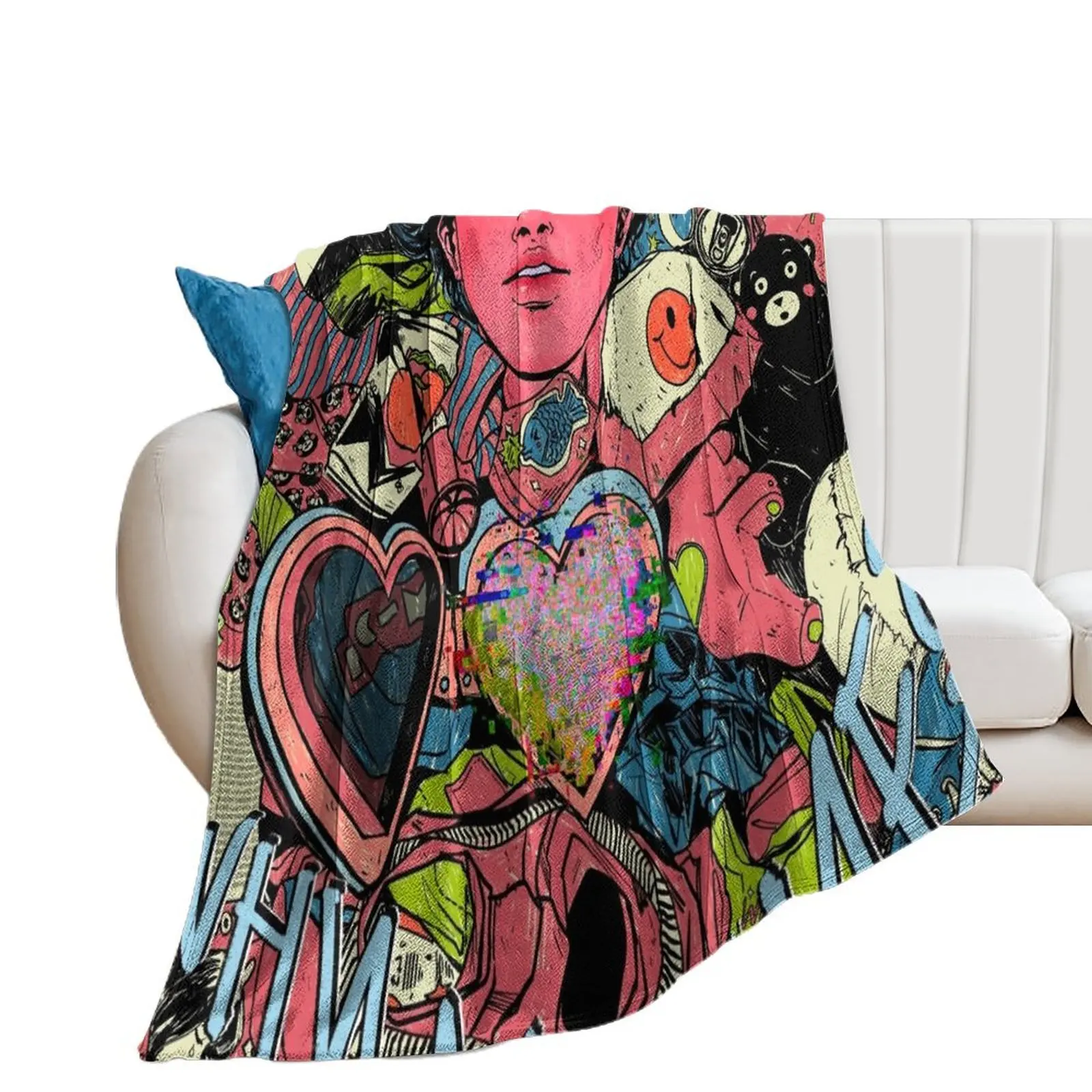 Летнее пляжное одеяло в форме сердца для стиральной машины