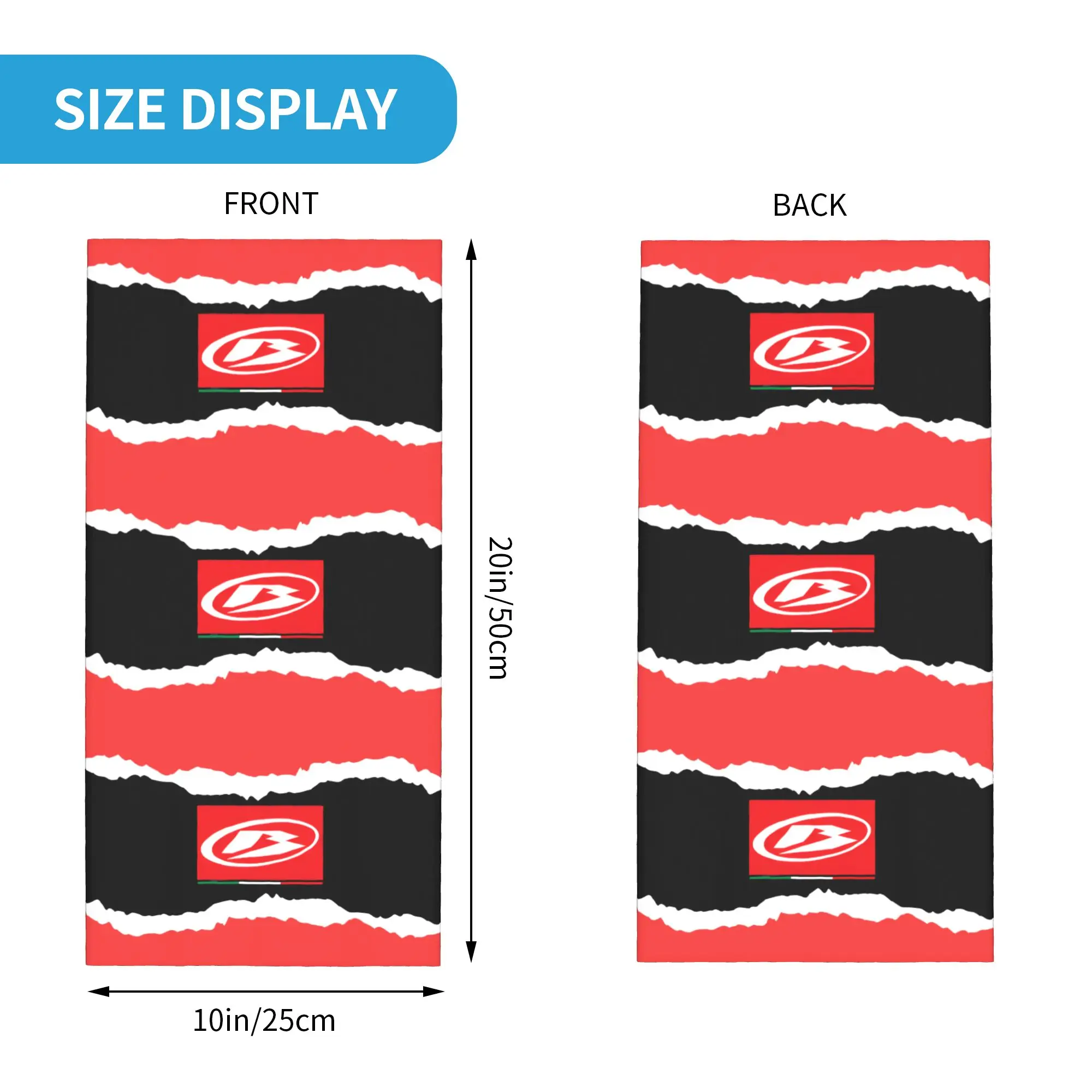 Custom Motorcycle Racing B-Betaed Neck Gaiter Women Men UV Face Shield Winter Motors Bandana Scarf for Cycling