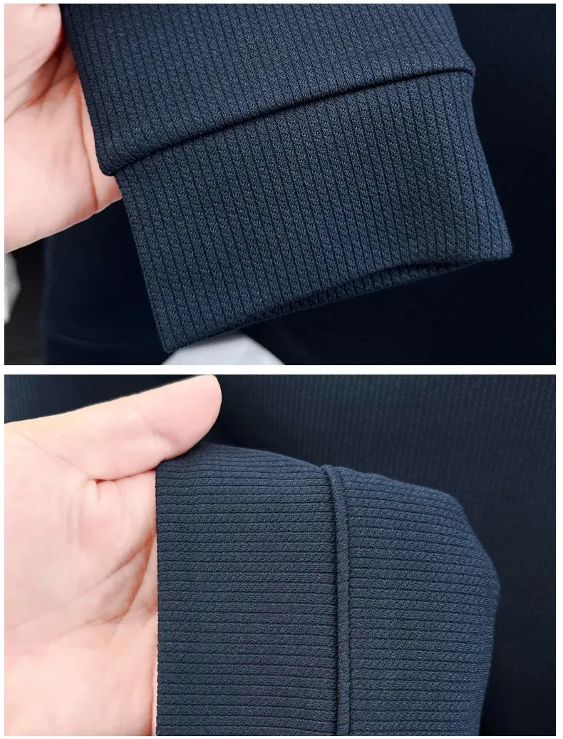 Hochwertiger gefälschter zweiteiliger Reverspullover für Herren, neue Mode, hautfreundlich, Komfort, Plüsch, warm, luxuriös, Trend, lässiger Pullover – Detail 17