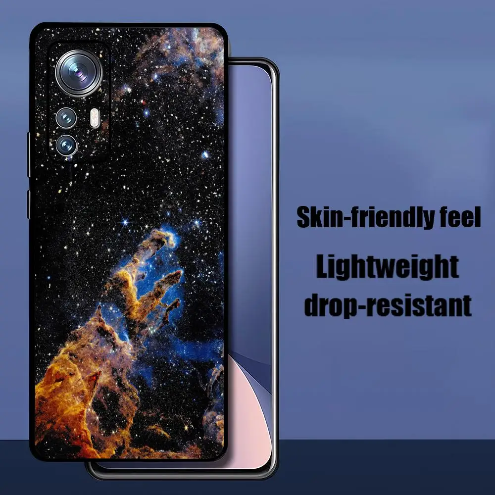 Real Galaxies Shocking Phone Case For Xiaomi Redmi Note 15 14T 13Lite 12S 5g 4g Pro Plus Soft Case Black Full Protect