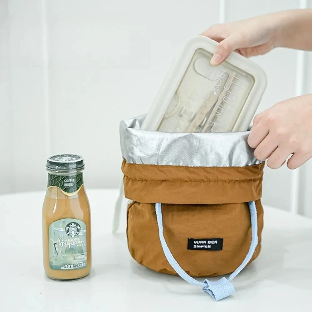 عالية الجمالية جولة أنبوبي حقيبة حفظ الطعام يده مقاوم للماء الحرارية بينتو حقيبة وجبة الناقل دائم حقيبة يد في الهواء الطلق حقيبة تخييم