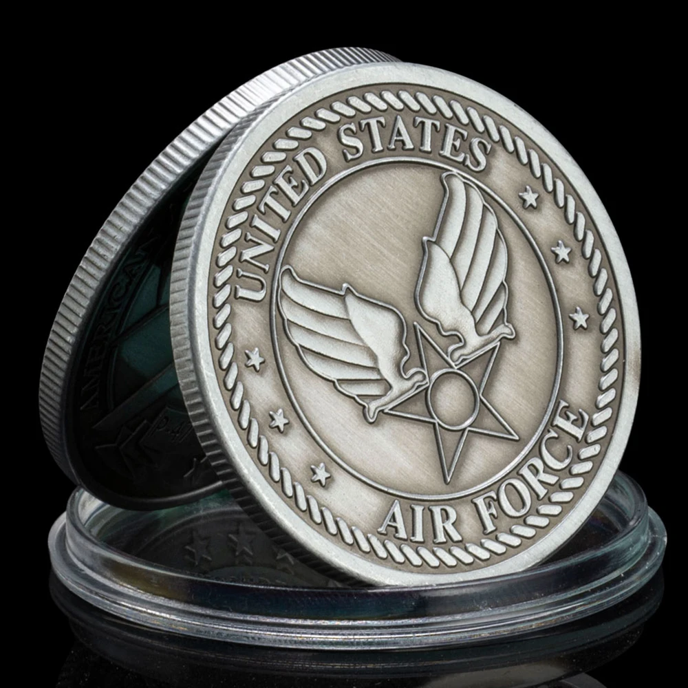 America Aircraft of World War II P-47 Thunderbolt Aircraft Souvenir Coin Military Fans Veterans Silver Plated Commemorative Coin