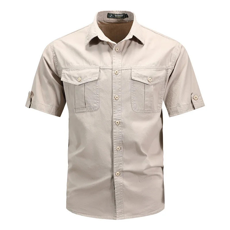 Shirt Men's Short Sleeves 2026 Summer New Trendy Brand Ruffian Handsome Loose Casual Boys Shirt Jacket Men Shirt