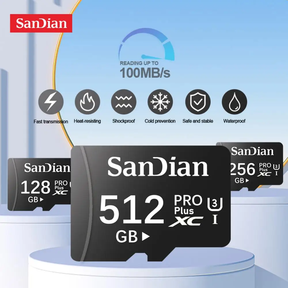 Kartu memori SD 2T 1T, kartu TF Sd kapasitas besar 512GB kecepatan tinggi untuk PC/Desktop/Mac/kamera