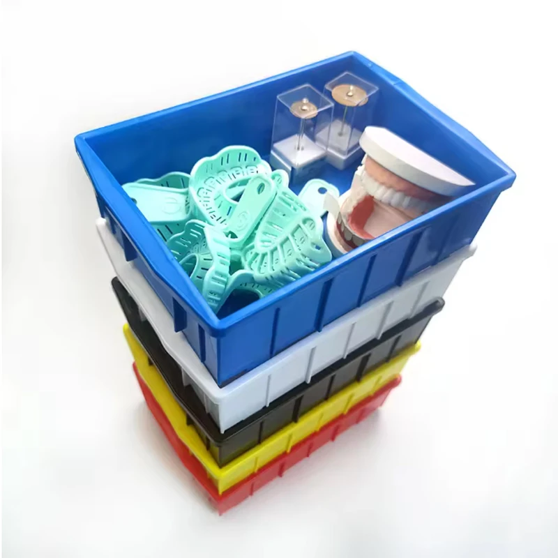 

1Pcs Square Denture Storage Trays, Dental Laboratory Transport Trays, Denture Factory, Divided Plastic Storage Trays