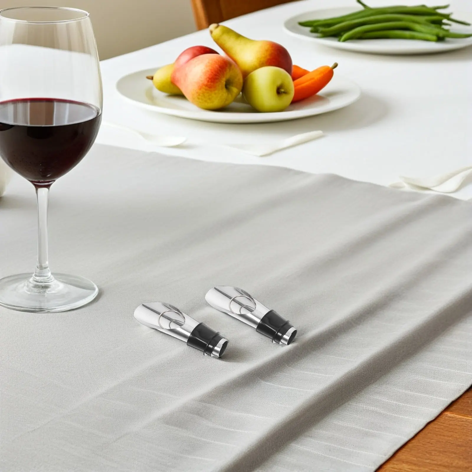 2 Piezas de Vertedores de Vino de Acero Inoxidable, Antiderrames, con Boquilla Aireadora para Licores, Aceite de Oliva, Vinagre, Tapón para Botellas, Uso en Bares y Restaurantes