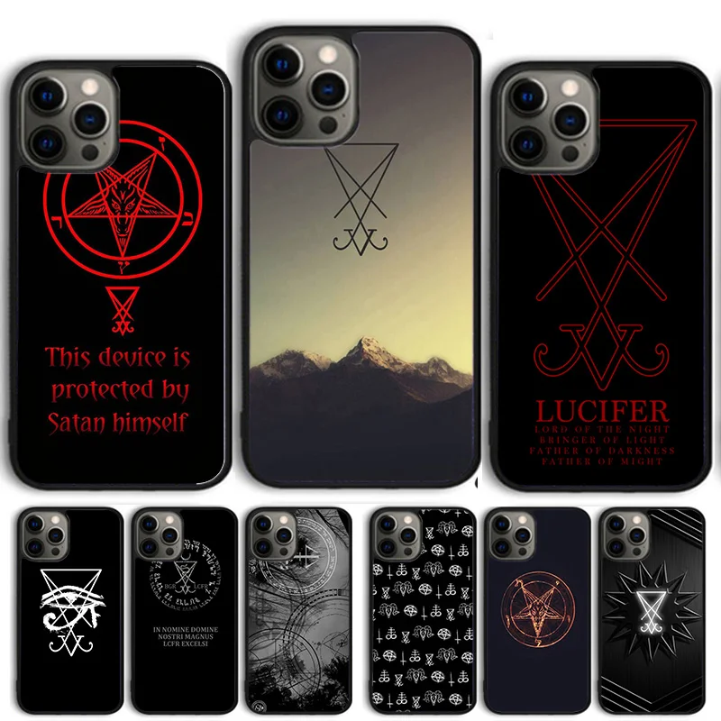 Sigil of Lucifer Phone Case Cover For iPhone 15 16 14 13 12 Pro Max mini 11 Pro Max XS X XR Plus Coque Shell