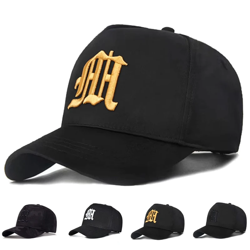 Unisex Gothic Letter M Embroidery Baseball Caps Spring Autum