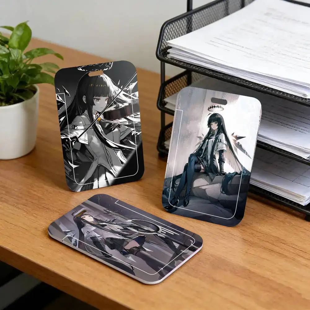 Virtuosa Animated Game A-Arknights Black Lanyard Card Holders Student Meal Cards And Campus Ids School
