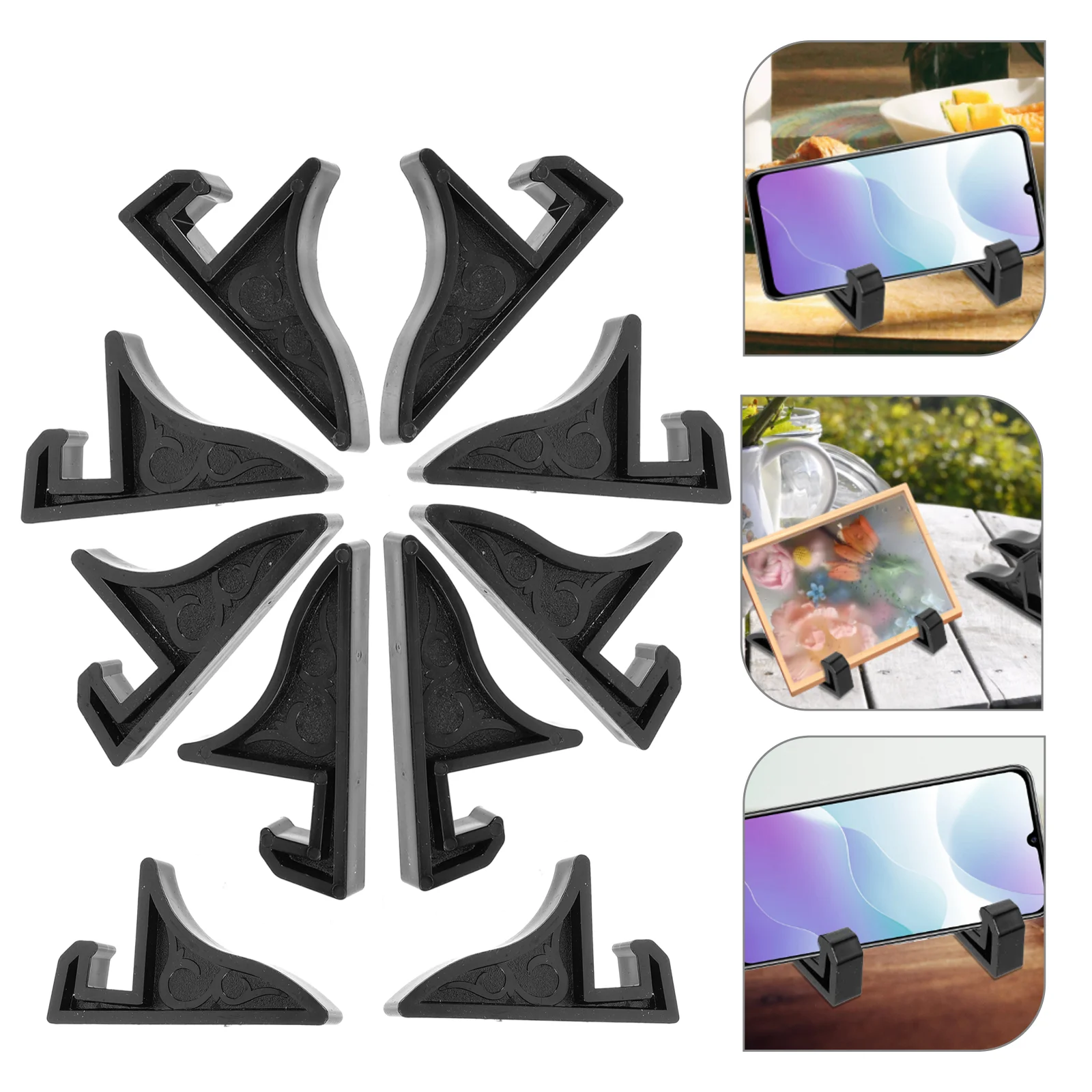 10 Pcs Frame Stand Easel Display Pedestal Holder Plastic Certificate Cellphone Base Desktop Shelves Picture Bracket Mount