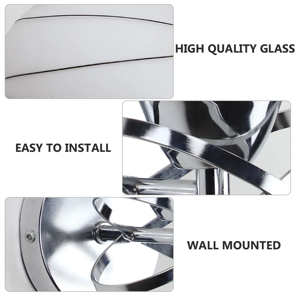 

1Pcs Nordic Bedroom Wall Lamp Glass Lampshade Bedside Night Light LED Corridor Lamp Nordic Light