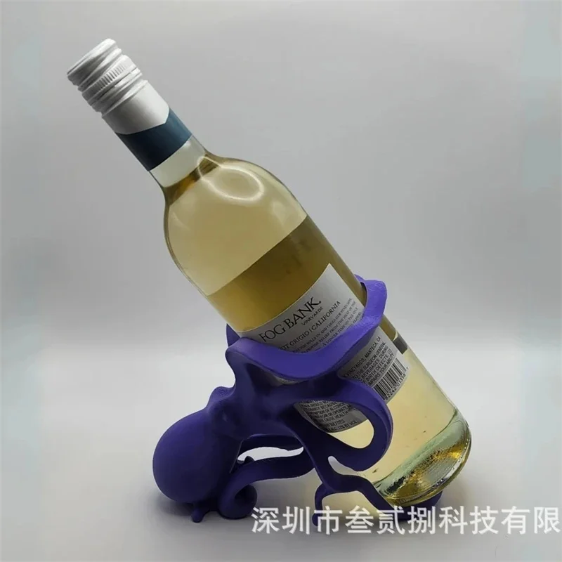 Octopus Wine Bottle Rack Tabletop Home Bar Wine Holder Stand Table Decor Party Centerpiece For Wine Lovers Christmas Elegant view 2