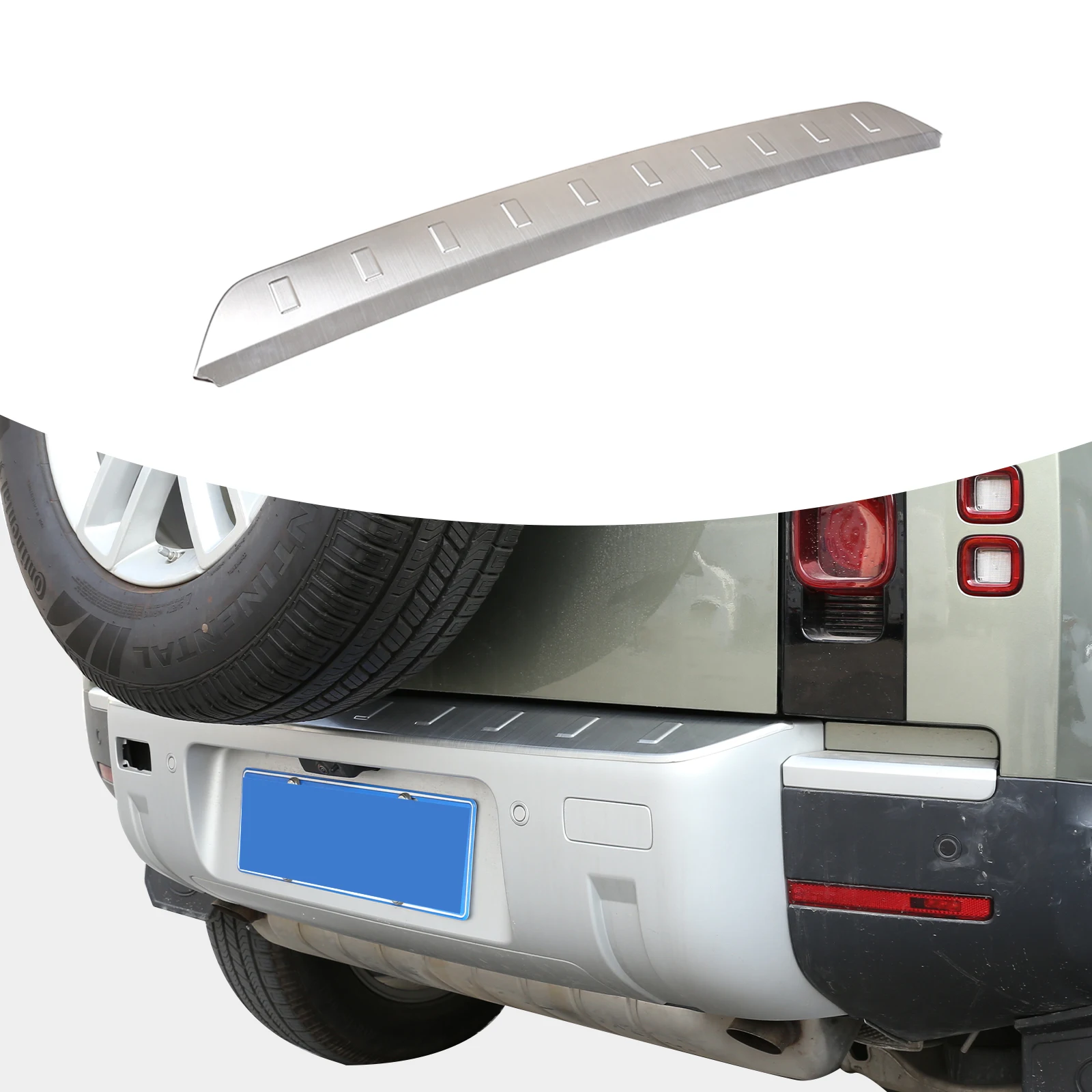 For 2020–2023 Land Rover Defender L663 90 110 130 Trunk External Rear Guard Trunk Rear Bumper Guard Stainless Steel Auto Parts