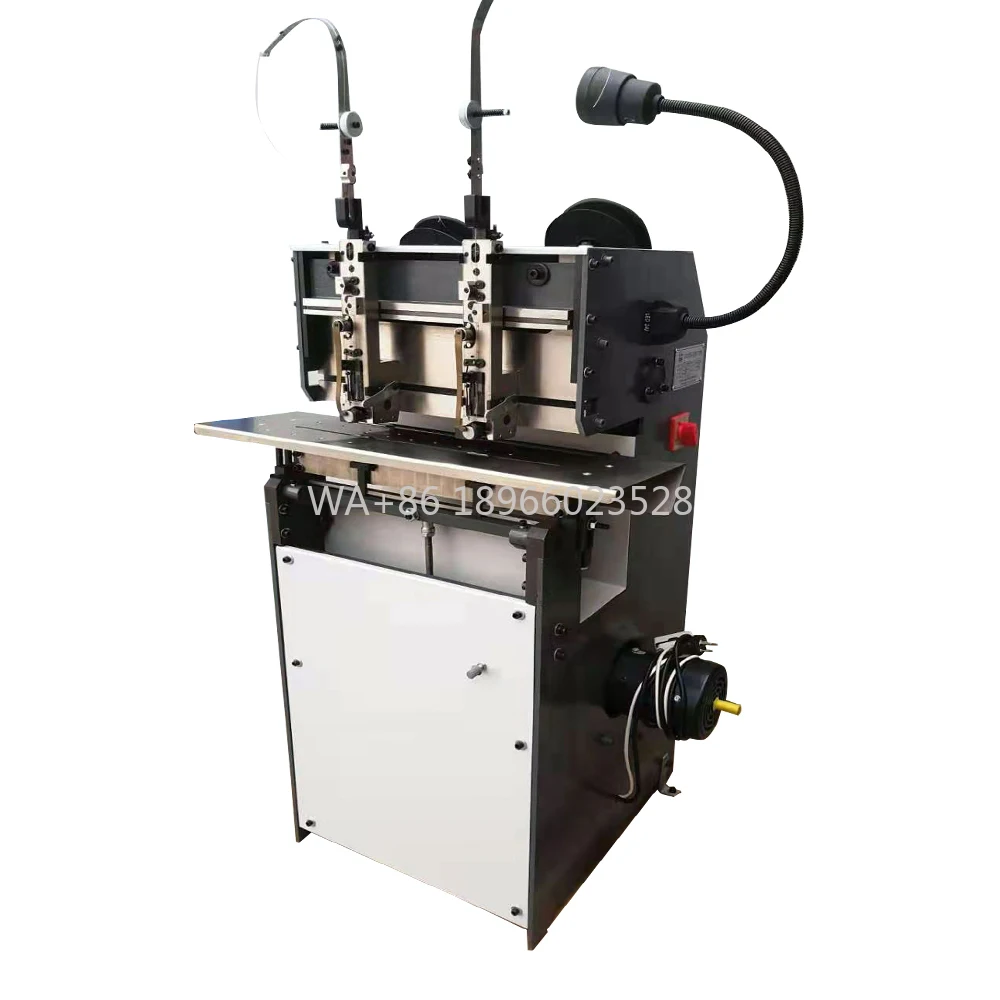 Qike QK-202 Double-headed Wire Stapler Semi-automatic Saddle Stitcher Books Binding Stapler Machine