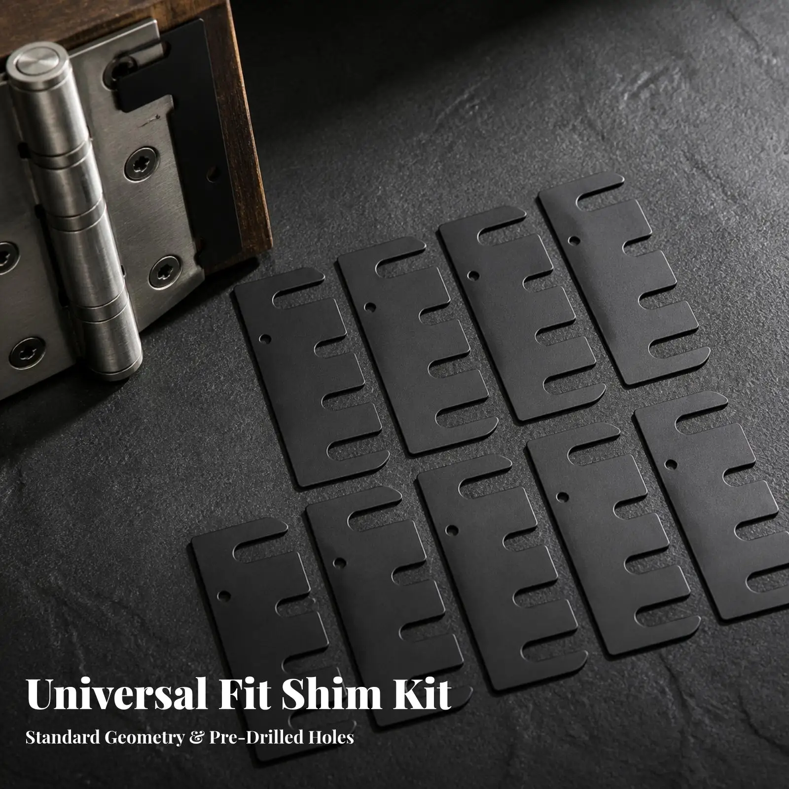 Stainless Steel Door Hinge Shim 4 Inch Rectangular Plate for Door Alignment Repair Hardware