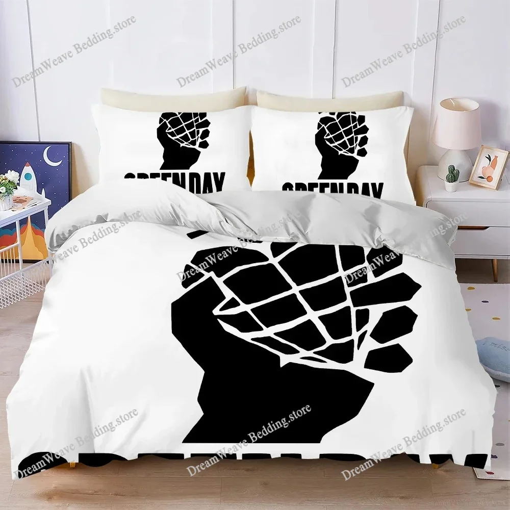 G-Green D-Day Band Duvet Cover Set Home Style Bedding Soft Laundry Cotton Bed Student Dormitory Gift
