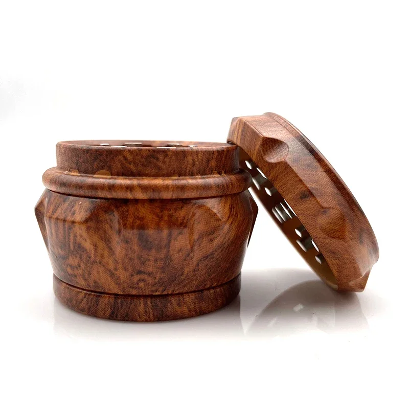 Resin Herb Grinder 40mm Machine 4 Layers Wooden Style Herb Tobacco Crusher 1.57 Inch Hand Smoke Crucher