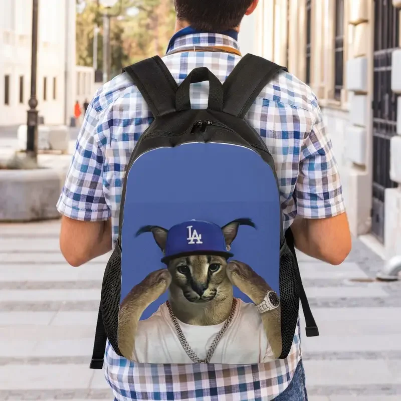 Big floppa rapper meme laptop backpack men women basic bookbag for college school students funny Caracal cat bag