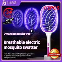 1/2PCS 3 IN 1 10/6 LED Trap Mosquito Killer Lamp 3000V Electric Bug Zapper USB Rechargeable Summer Fly Swatter Trap Flies