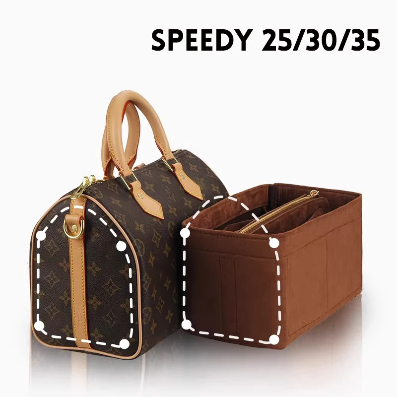 Organizador de Fieltro para Bolsos LV Speedy 25 30 35, Bolsa Interior para Maquillaje, Viajes, Almacenamiento, Accesorios para Bolsos