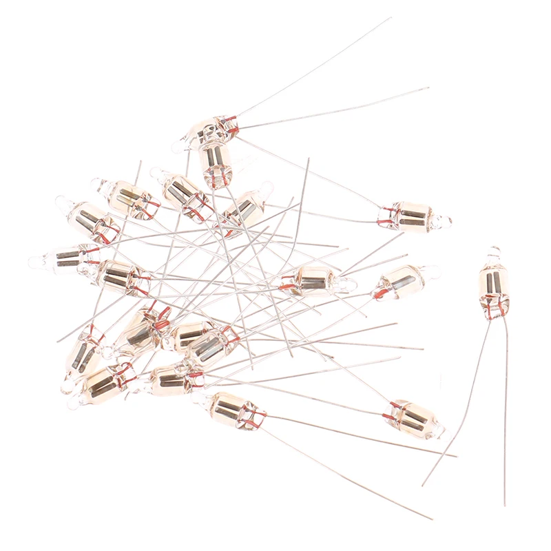 20 قطعة ضوء مؤشر النيون علامات حمراء 5 مللي متر مصباح النيون توهج 5X13mm 220 فولت النيون مؤشر لمبات التبديل زر لمبات