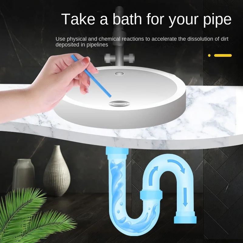 Universal Household Pipe Dredging Stick Bathroom Sink Drain Dredging Clean Sewage Pipe Drain Deodorizing Magic Cleaning Stick