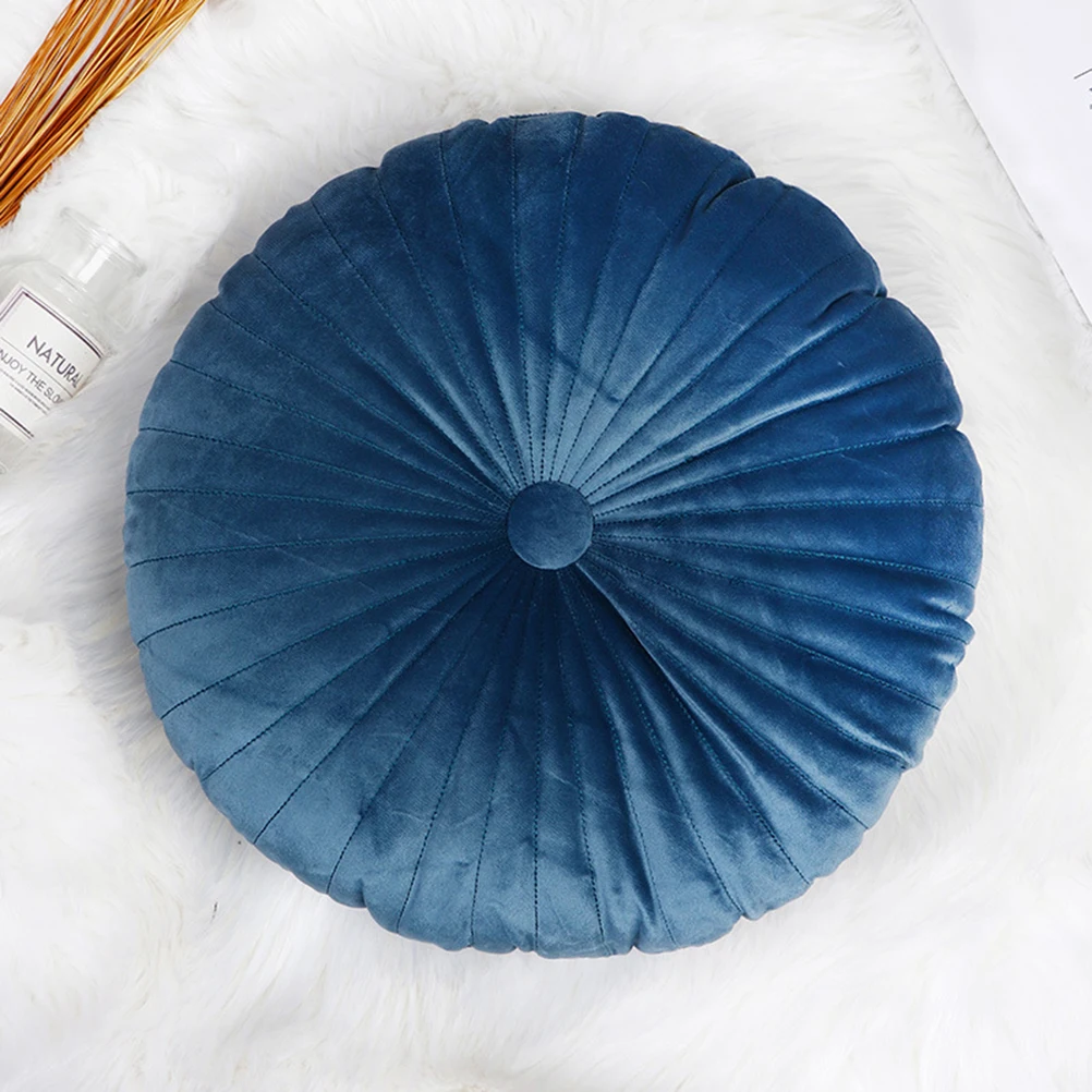 

1Pc Pumpkin Cushion Pleated Soft Velour Sofa Chair Bed Car Decor Shiny Fashionable Lovely