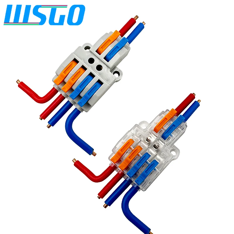 

Wire connector Split-wire type 2 Input 4/6/9 Output 0.08-4.0mm universal quick terminal block screw fixed wire distributor