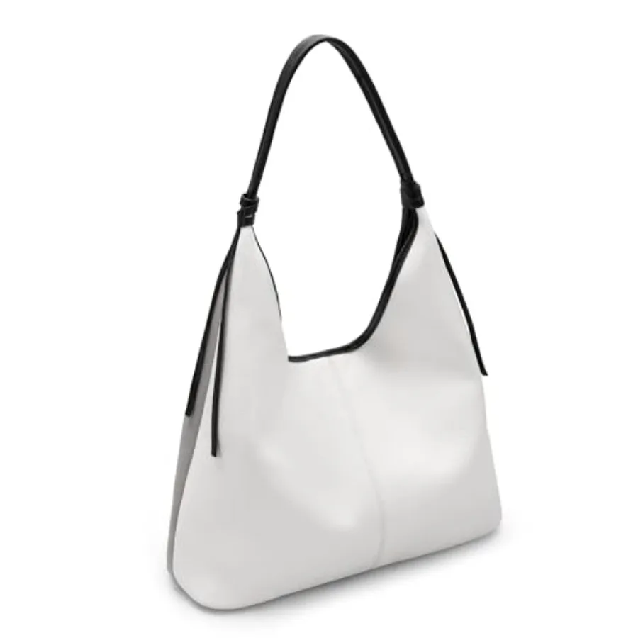 befen Genuine Leather Slouchy Hobo Purses for Women Top Grain Real Leather Tote Handbags Shoulder Satchel with Tassel Ribbon