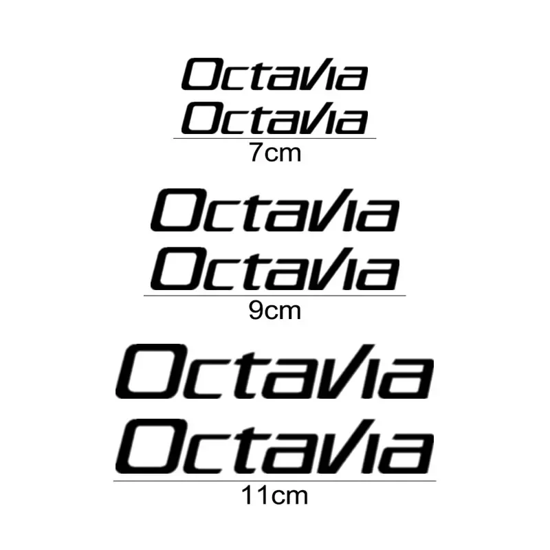 For Skoda OCTAVIA Logo Styling 2 A7 Tour RS 6Pcs/set PET Vinyl Film Decals Glue Emblem Car Brake Caliper Sticker Decoration