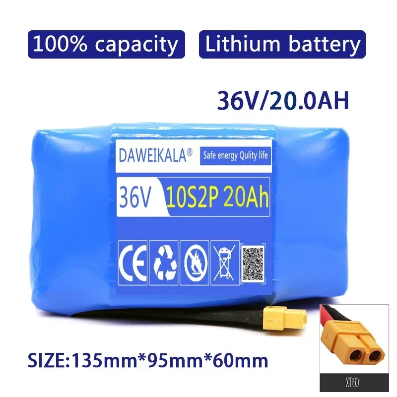 Upgrade 36V Batterij 20000mAh Oplaadbare Lithium ion batterij voor Elektrische zelfbalancerende Scooter Hover Board eenwieler