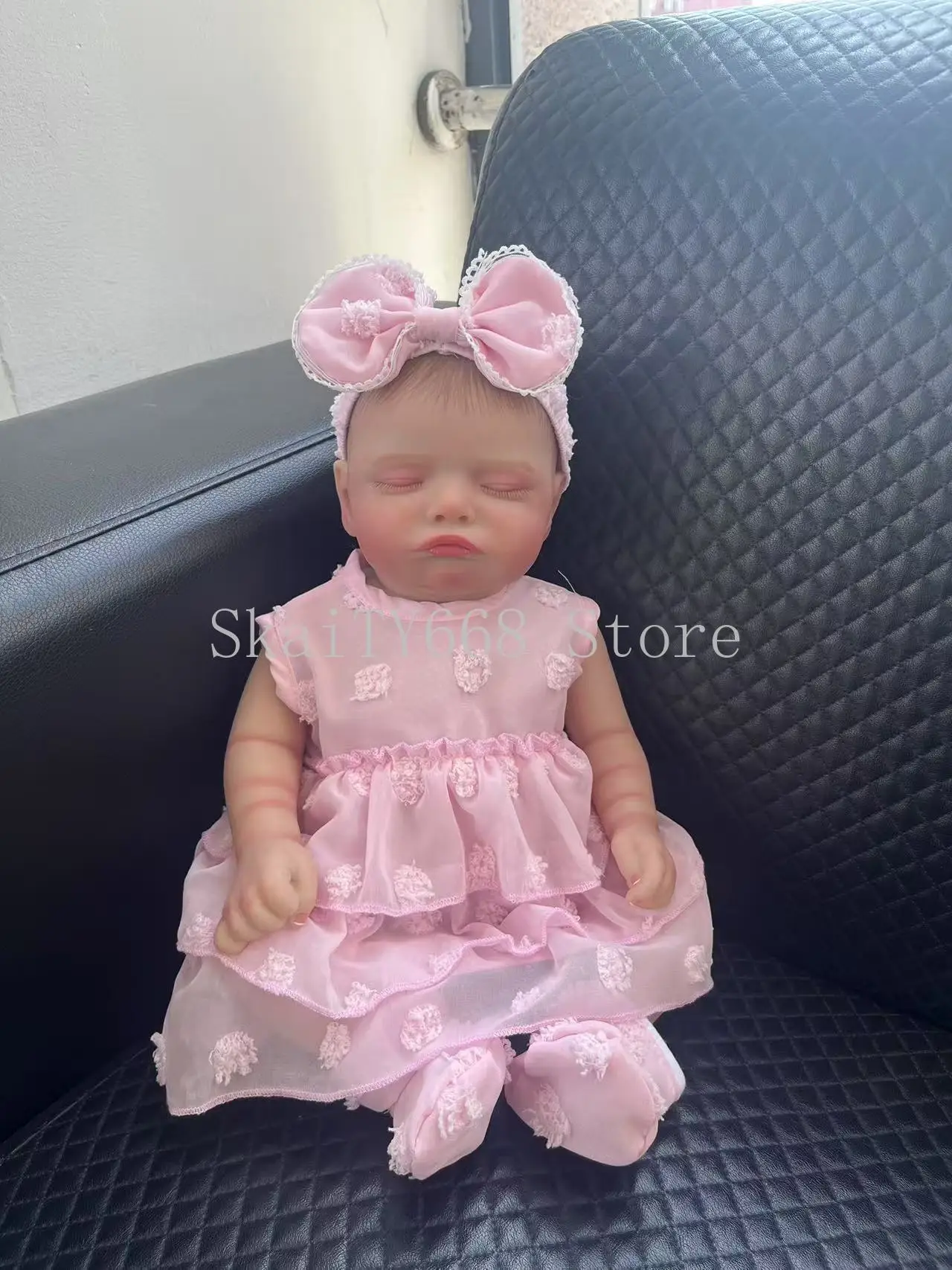 18 インチ シリコーン ベビードール リボーン ロザリー ソフト ビニール リアルなリアルな新生児女の子 3D スキンと目に見える静脈 リアルな画像
