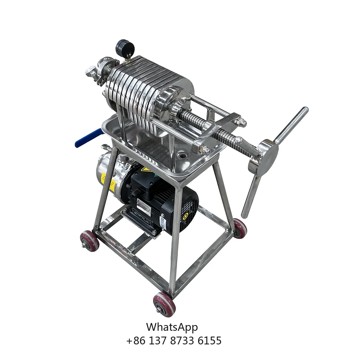BAS High Precision Stainless Steel Filter Press - 0.8μm Fine Filtration For Liquids