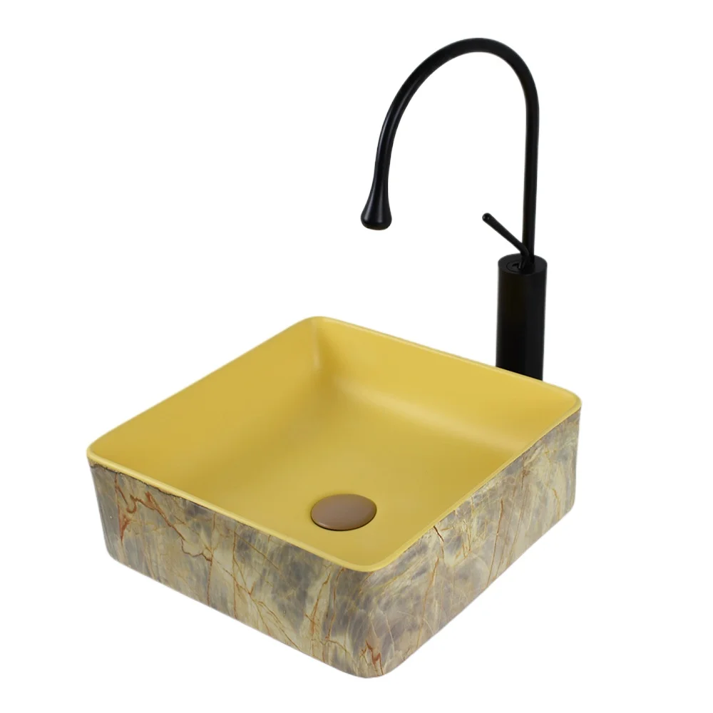 

Nordic matte ceramic table basin hand wash single basin household bathroom washbasin