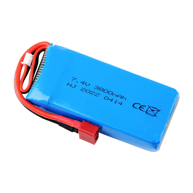 7.4V 3800mAh Lipo Battery T Plug with charger for Wltoys 144001 144010 124017 124018 124019 12428 R/C toys car parts 2S
