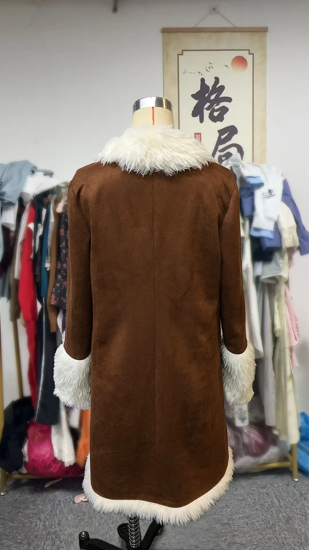 Winter Western Denim Retro Windbreaker Plush Autumn and Winter Fashion Warm Coat Ropa Mujer