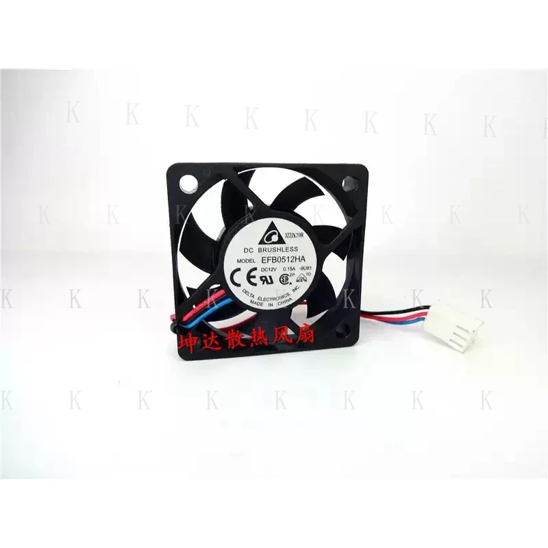 C  FOR 1PCS Delta EFB0512HA 12V DC 0.15A 50×10 mm 3-wire cooling fan
